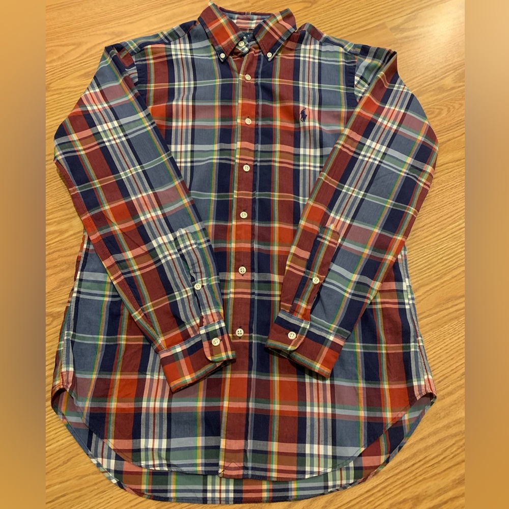 Polo Ralph Lauren Shirt Small Mens Great Condition Plaid Classic Fit